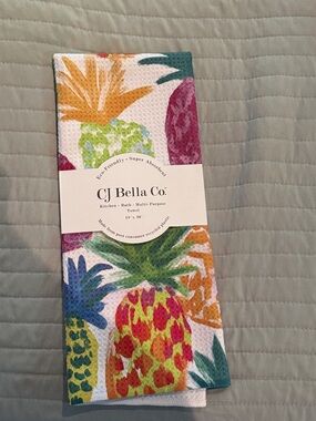 Pineapple Print Kitchen Towel - Multicolor